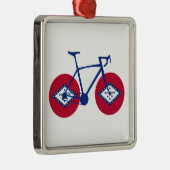 Arkansas Flag Cycling Metalen Ornament (Rechts)