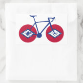 Arkansas Flag Cycling Rechthoekige Sticker (Tas)