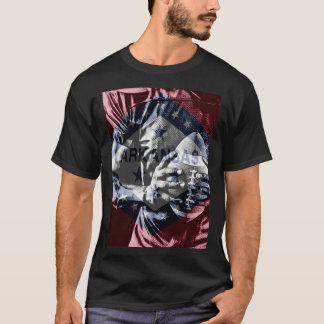 ARKANSAS FLAG FOOTBALL T-SHIRT