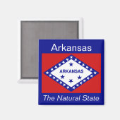 Arkansas Flag Magnet Magneet (Voorkant / Achterkant)