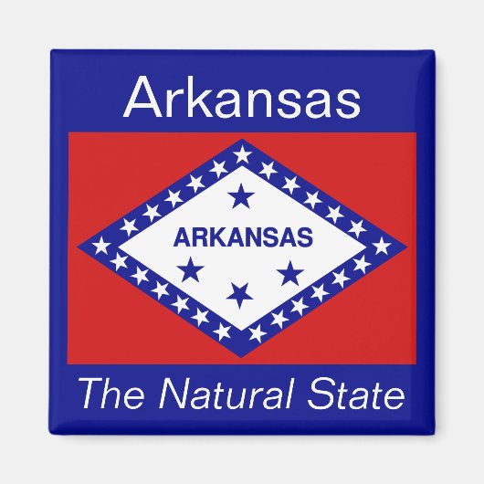 Arkansas Flag Magnet Magneet (Voorkant)