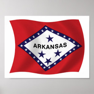 Arkansas Flag Poster Print