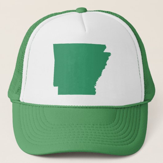 Arkansas Green State Snap Back Mesh Trucker Hat Trucker Pet (Voorkant)