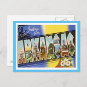 Arkansas Greetings uit de VS Briefkaart (Voorkant / Achterkant)