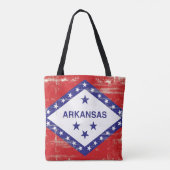 Arkansas grunge Flag Draagtas (Achterkant)