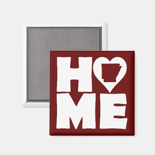 Arkansas Home Heart State Fridge Magnet Magneet (Voorkant / Achterkant)