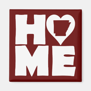 Arkansas Home Heart State Fridge Magnet Magneet