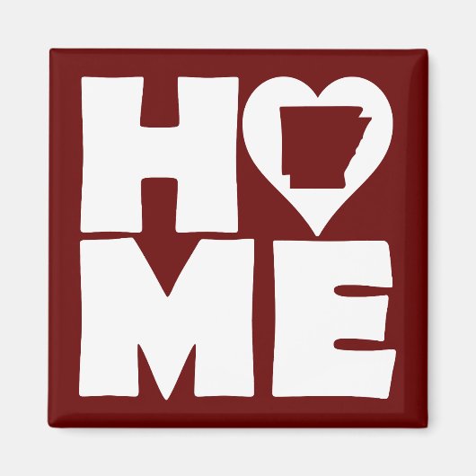 Arkansas Home Heart State Fridge Magnet Magneet (Voorkant)