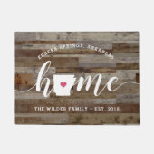 Arkansas Home State Personalized Wood Kijk Deurmat (Voorkant)