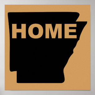 Arkansas Home weg van State Poster Sign