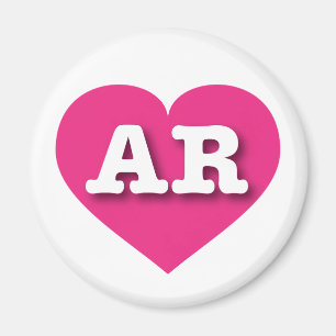 Arkansas Hot Pink Heart - Ik hou van AR Magneet