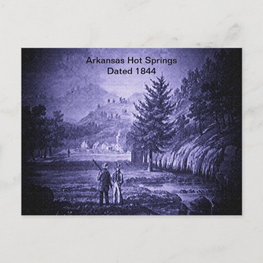 Arkansas Hot Springs Oudheid 1844 Briefkaart (Voorkant)