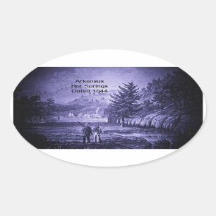 Arkansas Hot Springs Vintage Ovale Sticker
