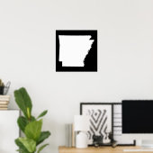 Arkansas in het wit poster (Thuiskantoor)