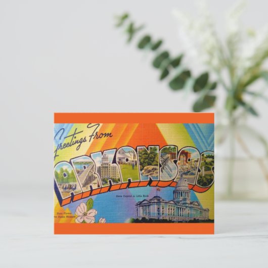 Arkansas kaart Briefkaart (Staand voorkant)