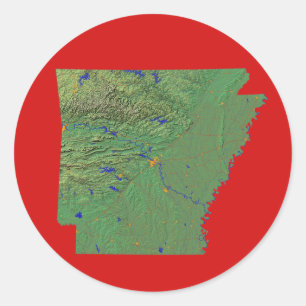 Arkansas Kaart Sticker