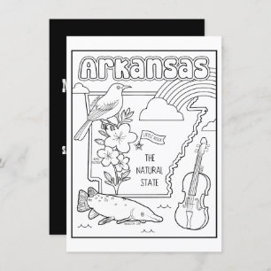 Arkansas kleur me collage kaart
