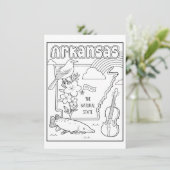 Arkansas kleur mij collage kaart (Staand voorkant)