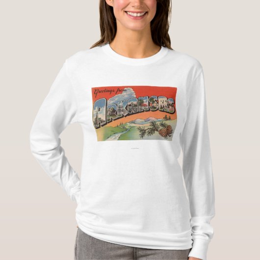 Arkansas (Landscape Scene) - Grote letter T-shirt (Voorkant)