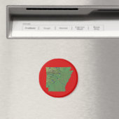 Arkansas - Magnet Carte (In Situ (Lave-vaisselle))