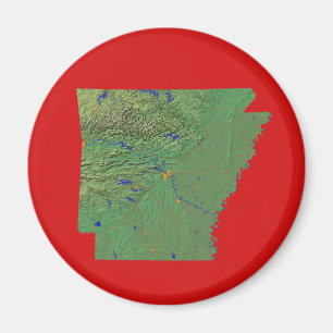 Arkansas - Magnet Carte
