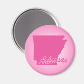 Arkansas Magnet État Rose (Recto/Verso)