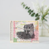 Arkansas Map Art Briefkaart (Staand voorkant)