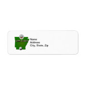 Arkansas Map, Seal and State Faux Quarter Etiket (Voorkant)