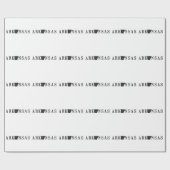 Arkansas Name met State Shaped Letter Cadeaupapier (Vlak)