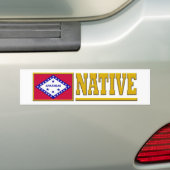 Arkansas Native Bumpersticker (Op auto)