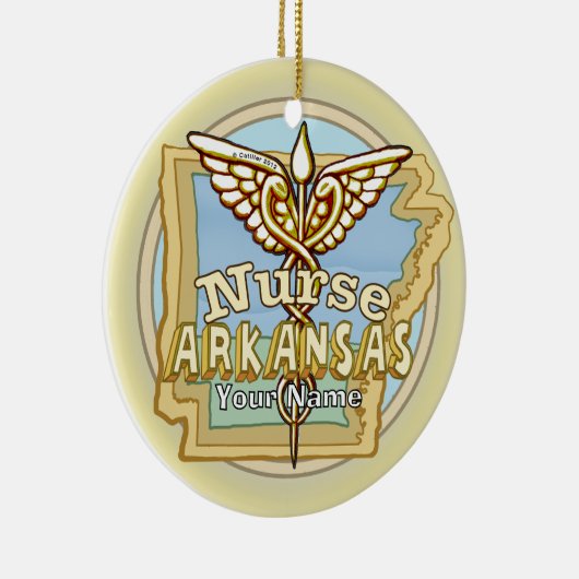 Arkansas Nurse Caduceus Ornament (Rechts)