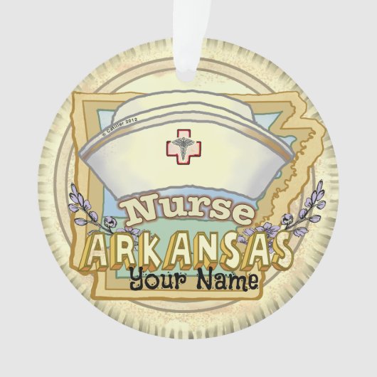Arkansas Nurse Ornament (voorkant)