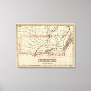 Arkansas, Oklahoma Canvas Afdruk