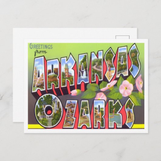 Arkansas Ozarks Big Letters Briefkaart (Voorkant / Achterkant)
