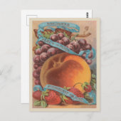Arkansas  Perzik Strawberry Druiven Briefkaart (Voorkant / Achterkant)
