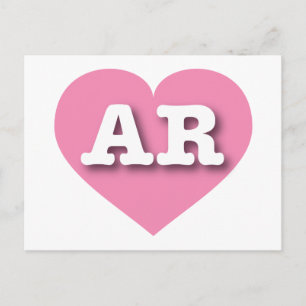 Arkansas Pink Heart - Ik hou van AR Briefkaart