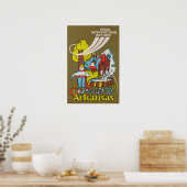 Arkansas Print Travel Poster Art (Keuken)