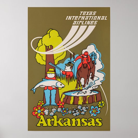 Arkansas Print Travel Poster Art (Voorkant)