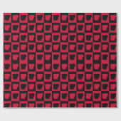 Arkansas Red and Black Checker Pattern Cadeaupapier (Vlak)