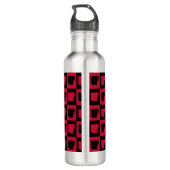 Arkansas Red and Black Pattern Waterfles (Achterkant)
