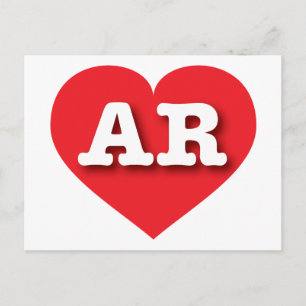Arkansas Red Heart - Ik hou van AR Briefkaart