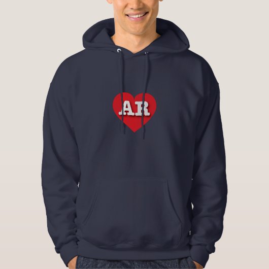 Arkansas Red Heart - Ik hou van AR Hoodie (Voorkant)