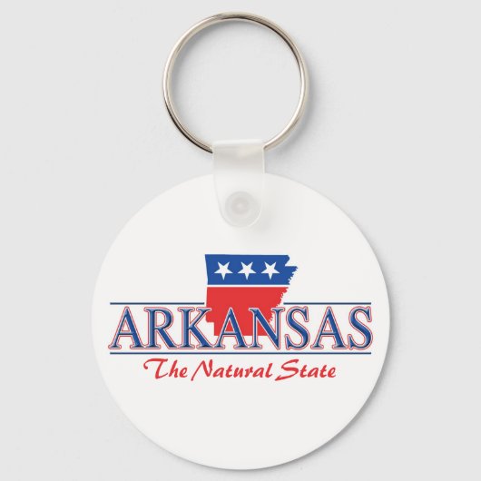 Arkansas Red White & Blue Sleutelhanger (Voorkant)