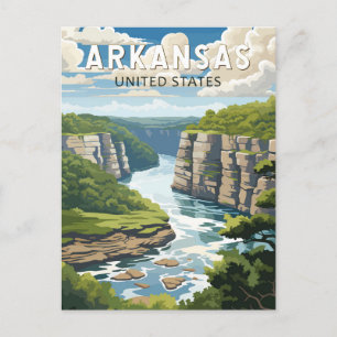 Arkansas Reis Kunst Vintage Briefkaart