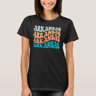 Arkansas  Retro Wavy Groovy, Arkansas lover T-shirt