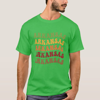 Arkansas Retro Wavy Tekst Oversized T-shirt
