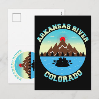 Arkansas River Colorado Avontuur Vector T-Shirt Feestdagenkaart