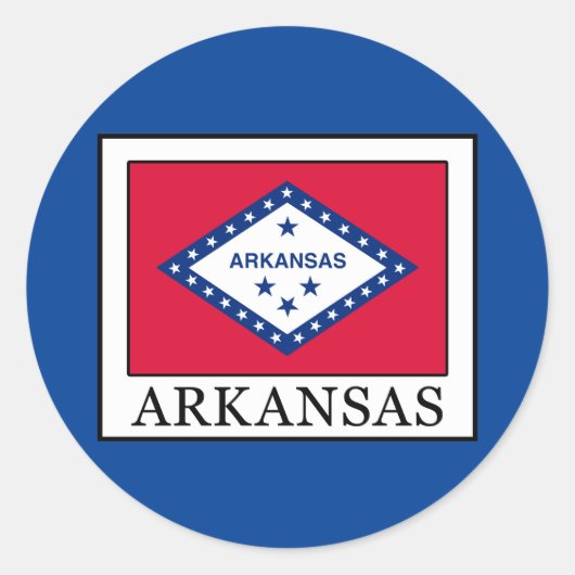 Arkansas Ronde Sticker (Voorkant)