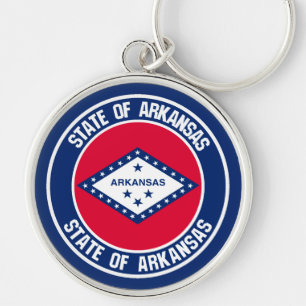 Arkansas Round Emblem Sleutelhanger