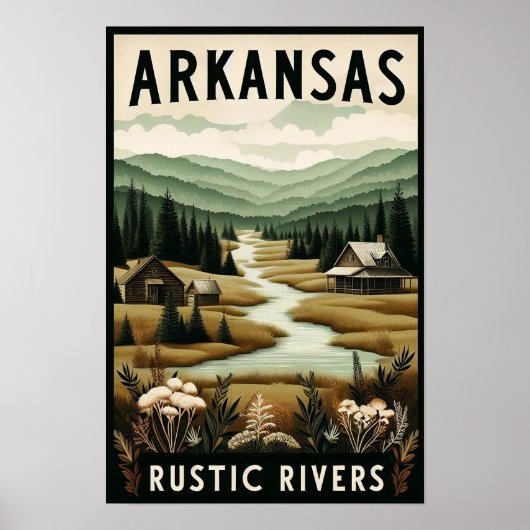  Arkansas Rustic Rivers Poster (Voorkant)